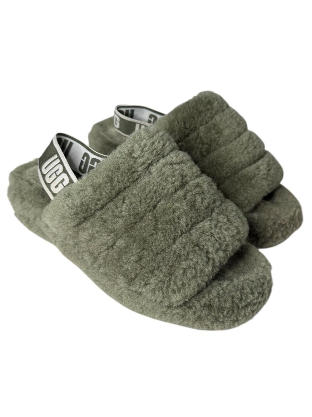 UGG Ladies' Fluff Yeah Slide - Olive Green